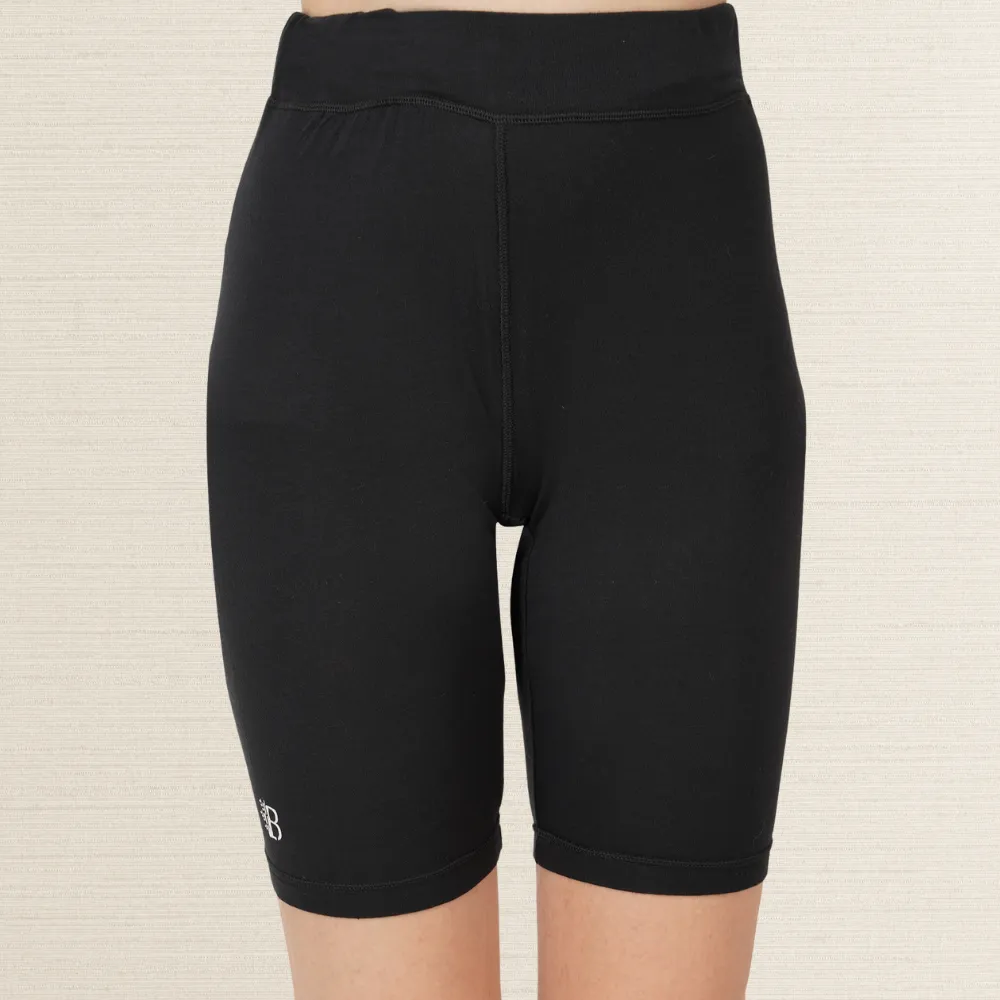 Black Cycling Shorts | Bamboo Fabric | Breathable | Women Active Wear