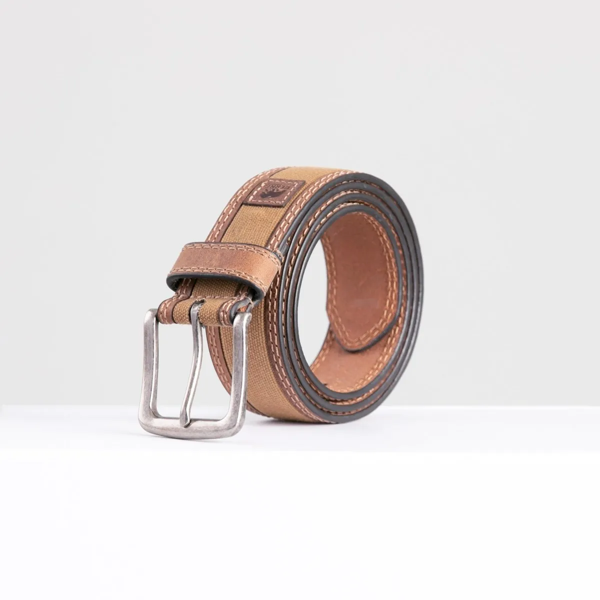 Canvas Belt w/ Leather Trim
