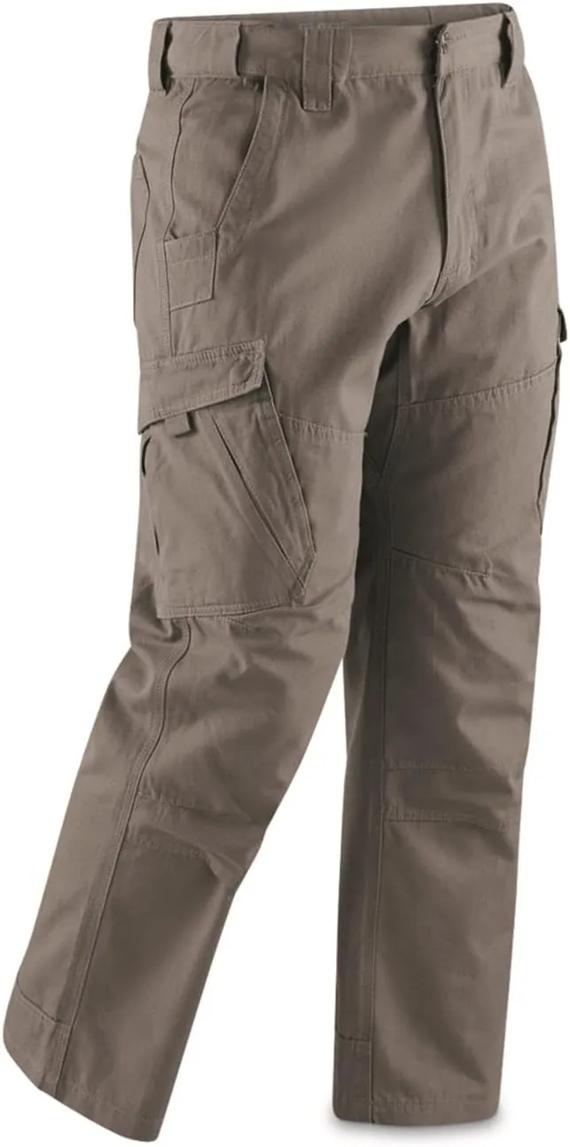 Guide Gear Canvas Cargo Pants for Men Relaxed Fit, Mens Work Pants for Construction, Utility, and Safety