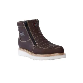 HM330 MEN Brown Short Boots Zipper
