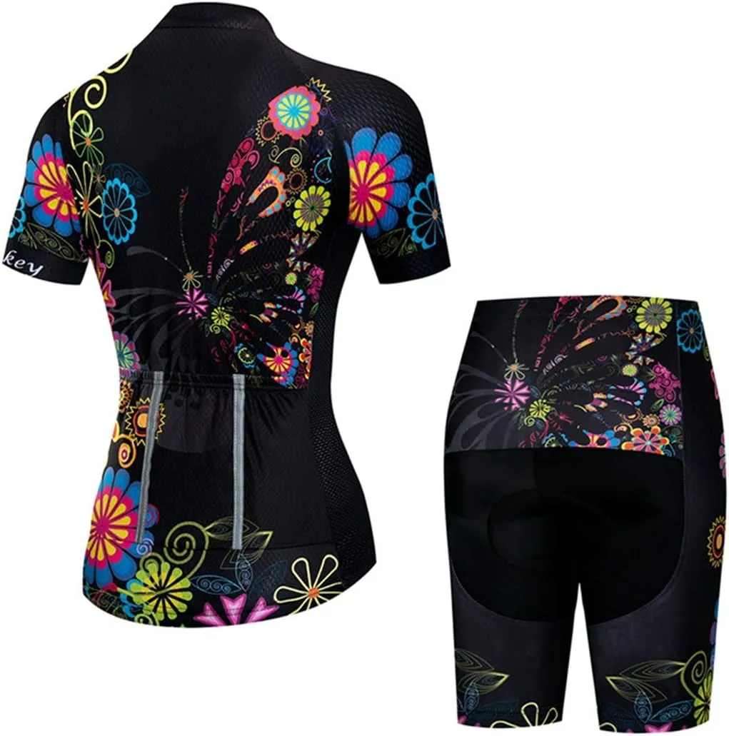 Hotlion Women's Short Sleeve Cycling Jersey Jacket Cycling Shirt Quick Dry Breathable Mountain Clothing Bike Top