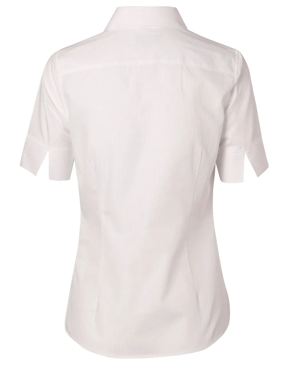 Ladies Self Stripe Short Sleeve Shirt - M8100S