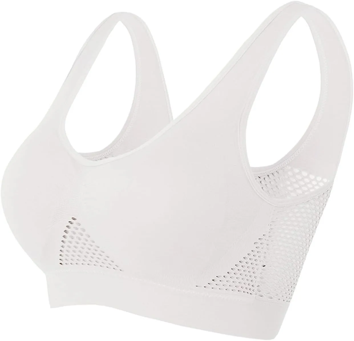 Lingerie Sports Bras for Women Plus Size 2023 New Breathable and Comfortable Mesh Sports Bra Wirefree Removable Cups