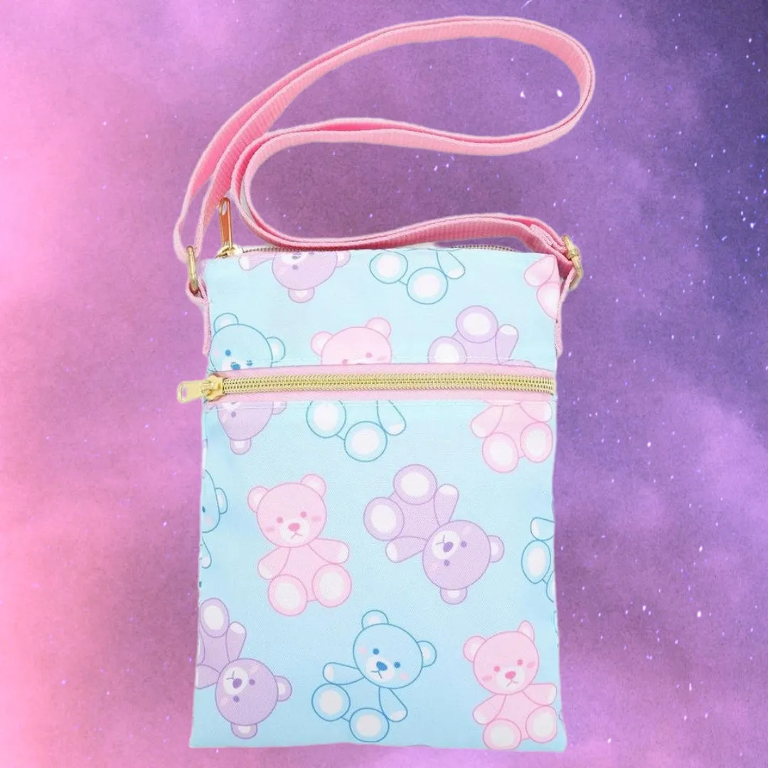 Loungefly Kawaii Pastel Bears Passport Crossbody Bag