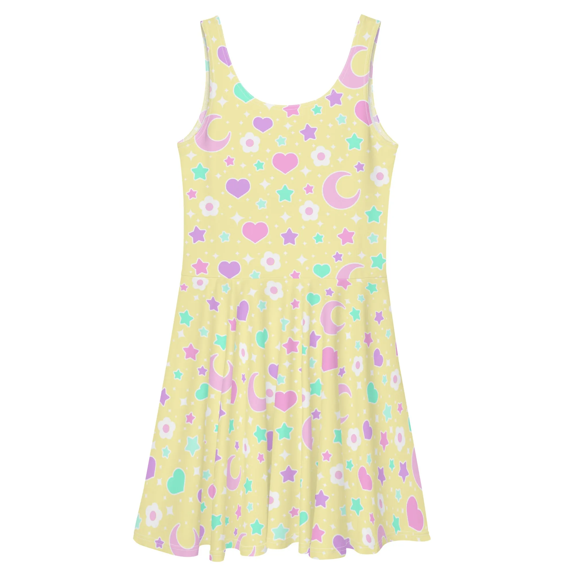 Magical Spring Yellow Skater Dress