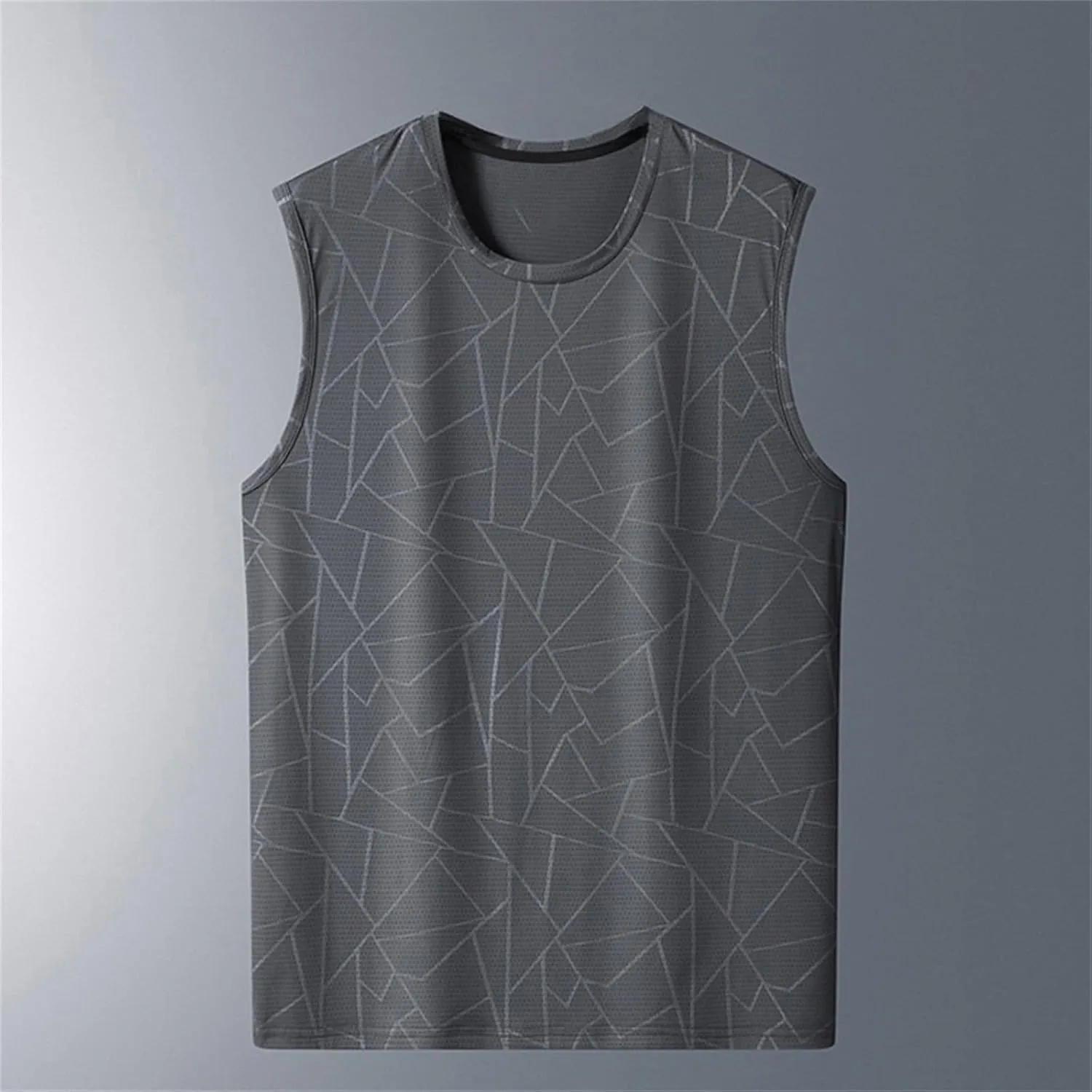 Men's Ice Silk Tank Top Cool Sun Protection UPF 50  Quick Dry Summer Gym Workout Muscle Sleeveless Shirts for Swim