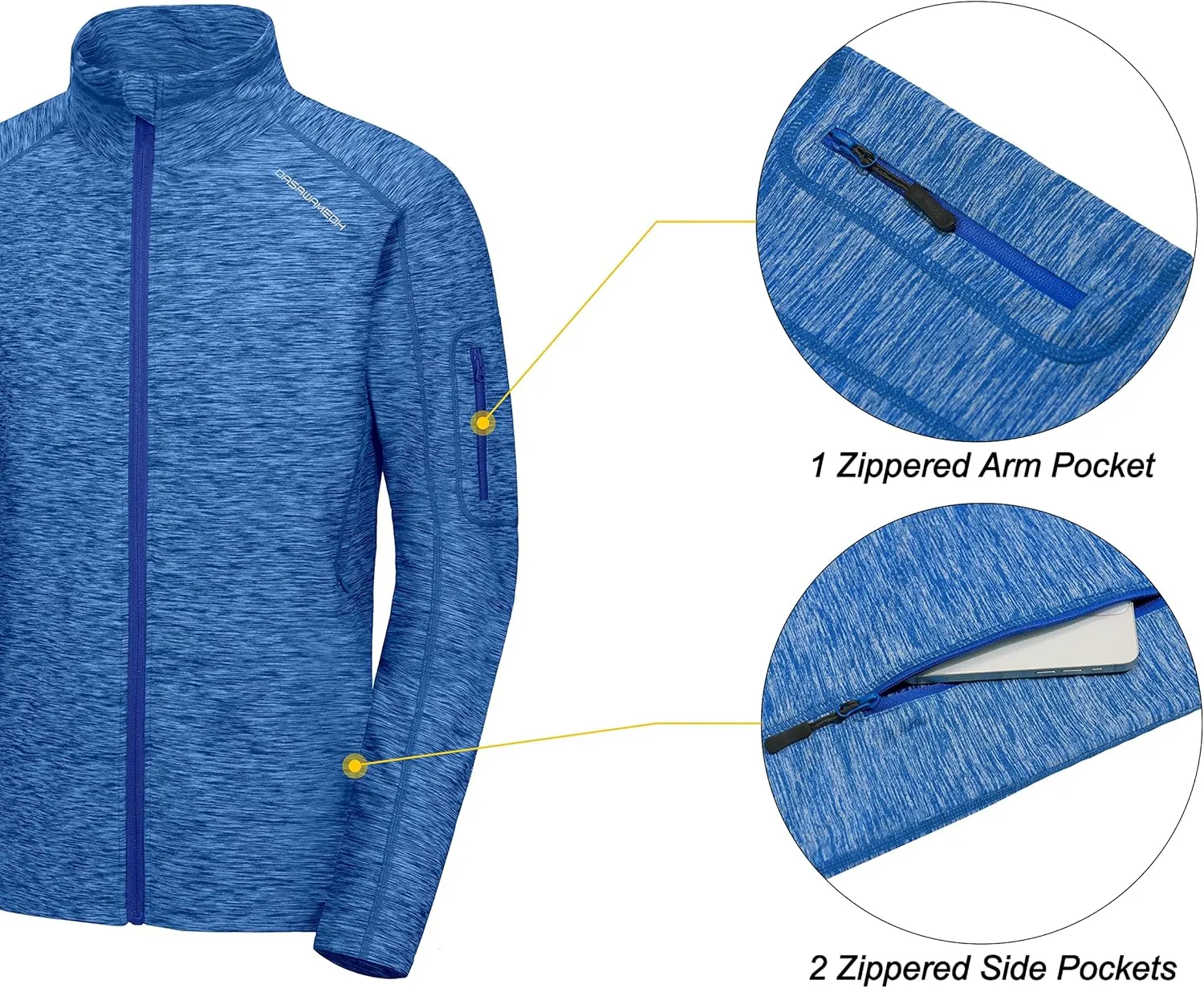 Men's Running Sport Track Jacket Full Zip Workout Athletic Fitness Jackets for Training