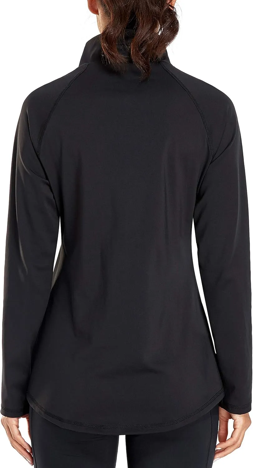 Miusey Womens Quarter Zip Running Pullover Jackets Long Sleeve Workout Tops (PRIME)