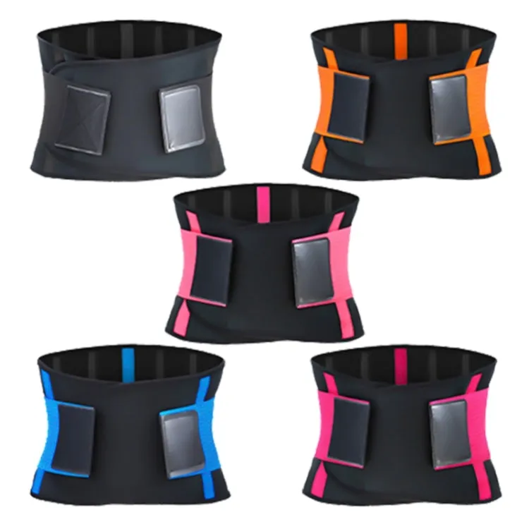 SBR Neoprene Sports Protective Gear Support Waist Protection Belt, Size:XXL(Rose Red)