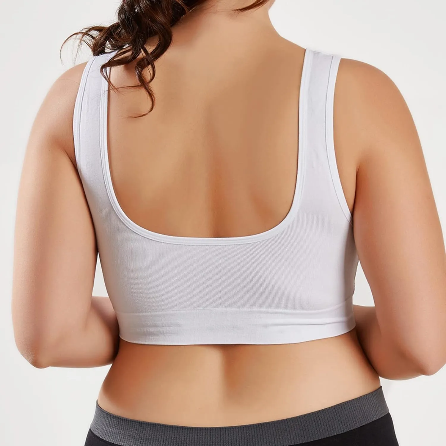 Sports Bras for Women Pack Padded Sports Large Bra No Underwire Full Coverage Workout Crop Tops Everyday Wear Solid
