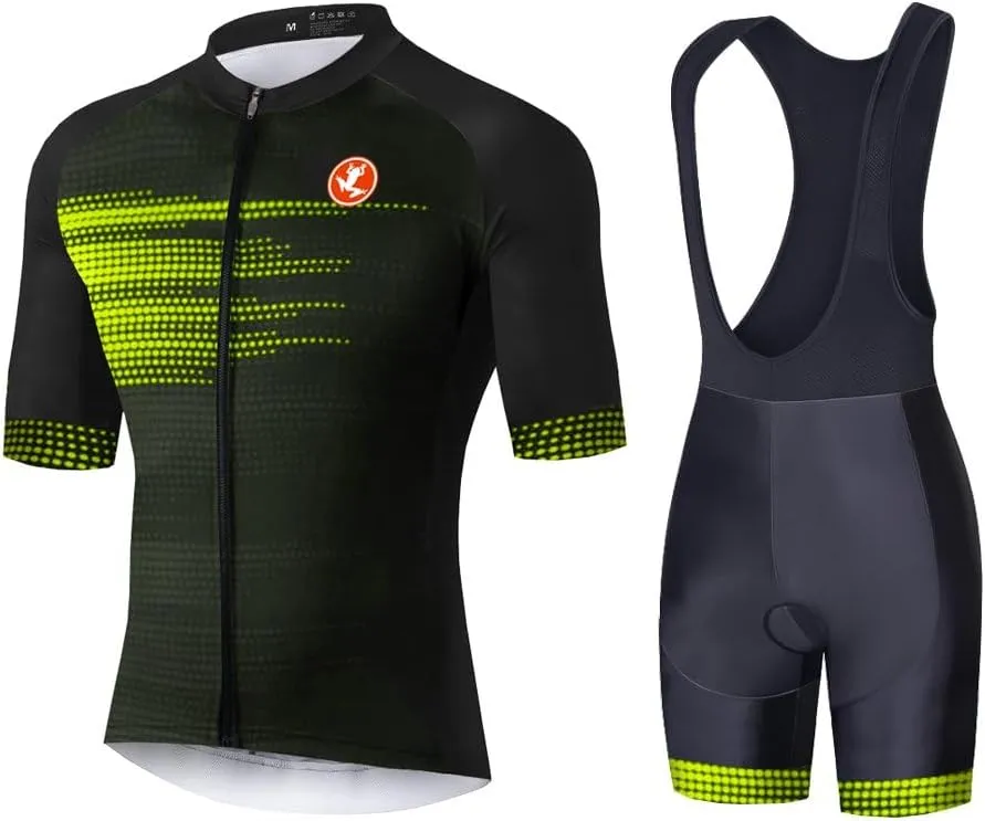 UGLY FROG Pro Team Summer Men's Cycling Jersey Set Bib Shorts with 3D Padded Cycling Kits