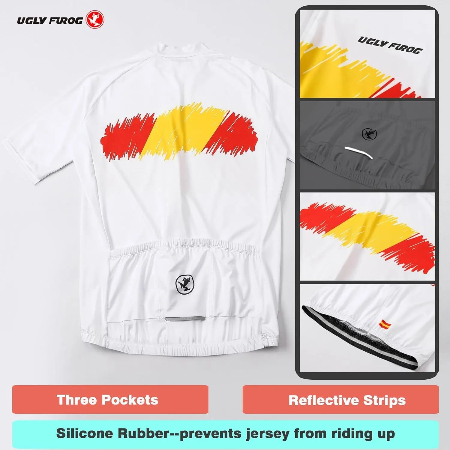 UGLY FROG Pro Team Summer Men's Cycling Jersey Set Bib Shorts with 3D Padded Cycling Kits