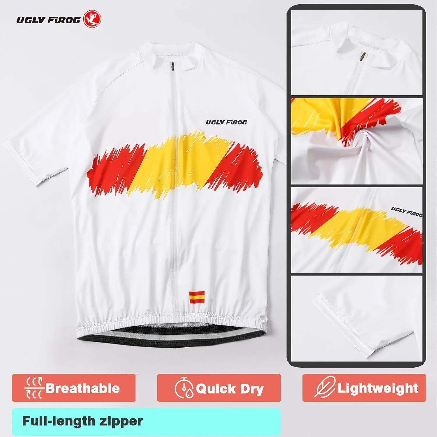 UGLY FROG Pro Team Summer Men's Cycling Jersey Set Bib Shorts with 3D Padded Cycling Kits