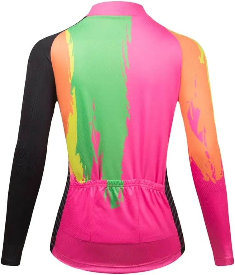 Women's Long Sleeve Cycling Jersey Jacket Cycling Shirt Quick Dry Breathable Mountain Clothing Bike Top