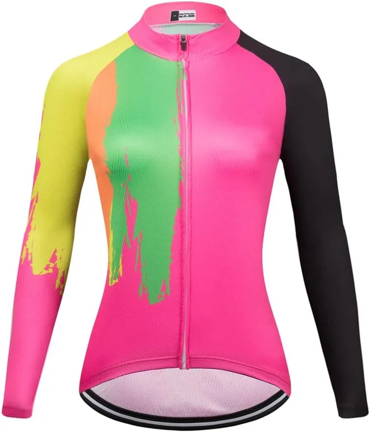 Women's Long Sleeve Cycling Jersey Jacket Cycling Shirt Quick Dry Breathable Mountain Clothing Bike Top