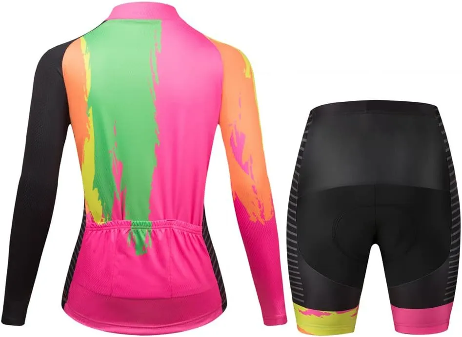Women's Long Sleeve Cycling Jersey Jacket Cycling Shirt Quick Dry Breathable Mountain Clothing Bike Top