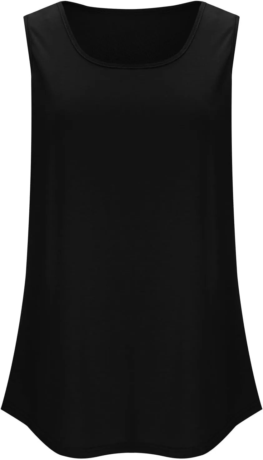 Womens Tank Tops Dressy Casual Fitted Fashion Crew Neck Sleeveless Clothes Hawaiian Vacation Solid Comfy Camisole